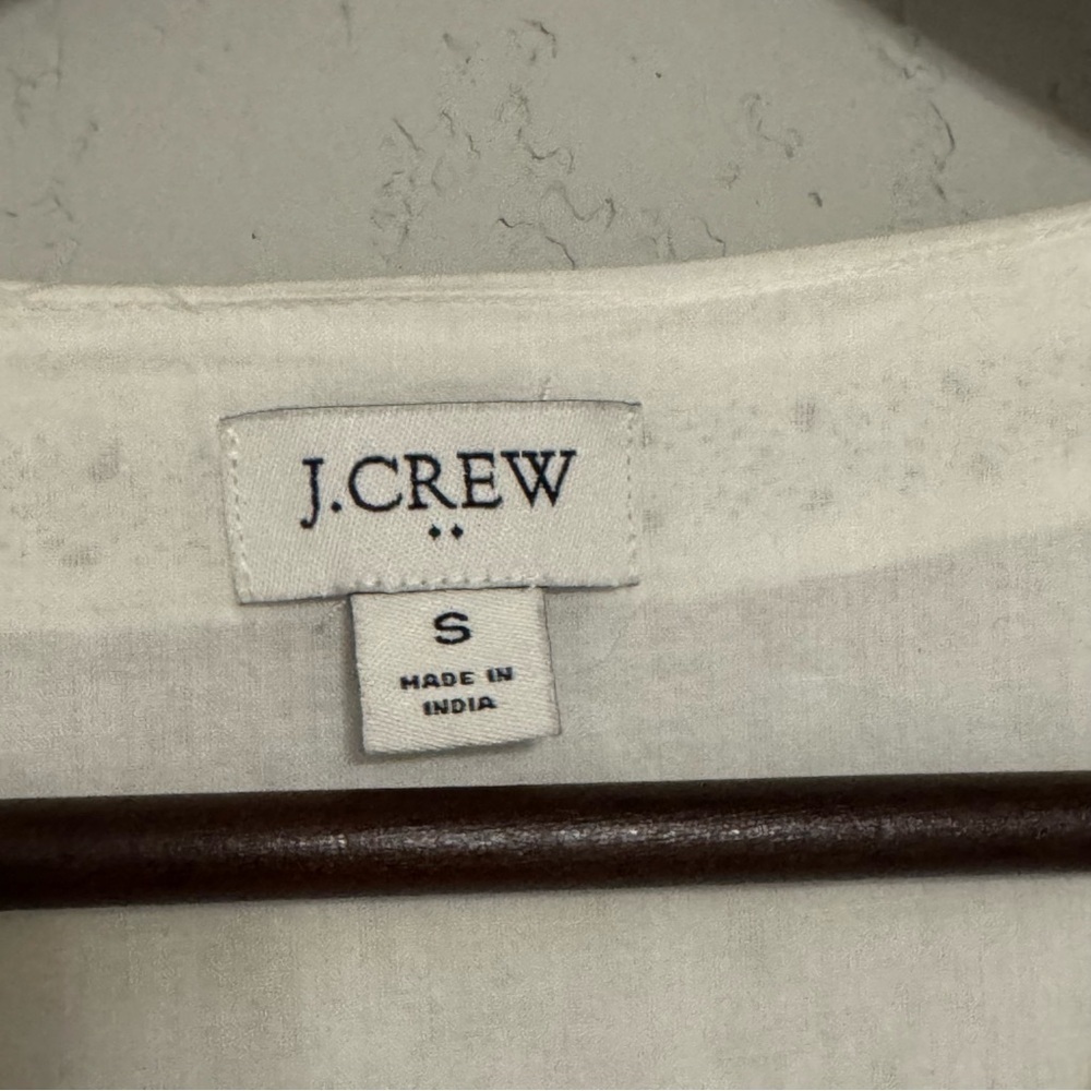 Women's J. Crew White 100% Cotton Long Sleeve Dress - Picture 6 of 10